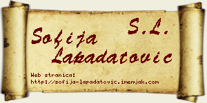Sofija Lapadatović vizit kartica